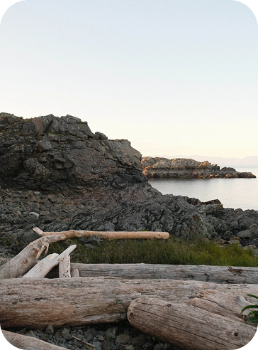 Neck Point Park rocky shore