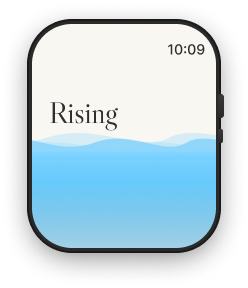 Rising watch face